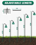 Breeze Touch 1Pack 92 Inch Adjustable Shepherd Hooks for Outdoor Outside, Heavy Duty with 7 Prongs Base, for Hanging Lantern, Hummingbird Feeder, Lightweight Plant, Wind Chime, Bird Feeder Hanger