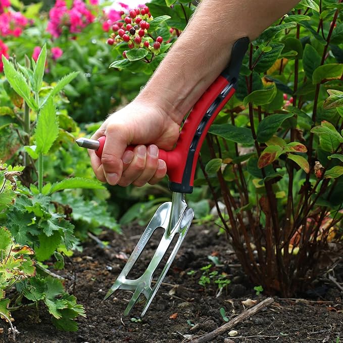 Roamwild Multi-Digger Dual Grip Garden Hand Fork Cultivator & Weeder (Hand Fork/Cultivator)