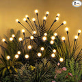 Solar Garden Lights, LED Swaying Solar Lights Outdoor Waterproof, Warm White Firefly Outdoor Decorative Lights, Garden Decor, Yard, Patio, Pathway Decoration Gardening Gifts (2 Pack)