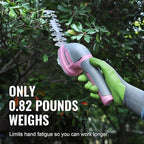 WORKPRO Cordless Grass Shear & Shrubbery Trimmer - 2 in 1 Handheld Hedge Trimmer Electric Grass Trimmer Hedge Shears/Grass Cutter Rechargeable Lithium-Ion Battery and Type-C Cable Included Pink Ribbon
