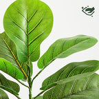 2 Pack Artificial Fiddle Leaf Fig Tree 30in, Faux Fig Trees Floor Plant in Pot Fake Ficus Lyrata Plant, Table Top Plant with Fiddle Leaves for Indoor Outdoor Home, Office, Living Room, Bathroom Decor