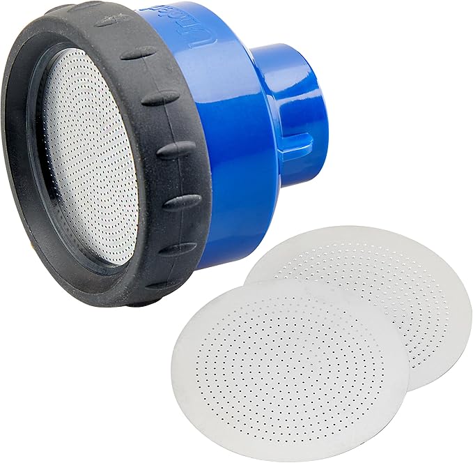 Underhill Commercial Gentle Spray Shower Nozzle, Garden Water Hose Sprayer for Watering Plants and Flowers, 3/4", Includes 3 Stainless Steel Pattern Plates (450, 750 and 1000 Holes)