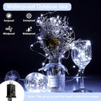 66Ft 200LED Fairy Lights Plug in, Waterproof String Lights Outdoor & Indoor 8 Modes with Timer, Christmas Light Bedroom Decor, Twinkle Light for Girl's Room Garden Christmas Decorations (Cool White)