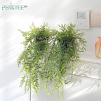 3 Packs Fake Hanging Plants with Black Pots, 28" Artificial Hanging Plants for Wall Decor, Fake Fern Plants Mandala Vine Indoor/Outdoor for Home Bathroom Bedroom Kitchen Office Room Decor