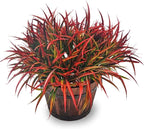 12 Bundles Fake Fall Outdoor Plants Artificial Grass Fall Stems Faux Plastic Fall Shrubs for Home Garden Pathway Window Box Front Porch Cemetery Fall Decor, Autumn Red