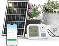 Raddy WS-74 Solar Drip Irrigation System with Smart APP Control, IPX7 Waterproof, Adjustable Soil Moisture Sensor, 2600mAh Battery, Automatic Watering Kits for Indoor Outdoor 15 Potted Plants