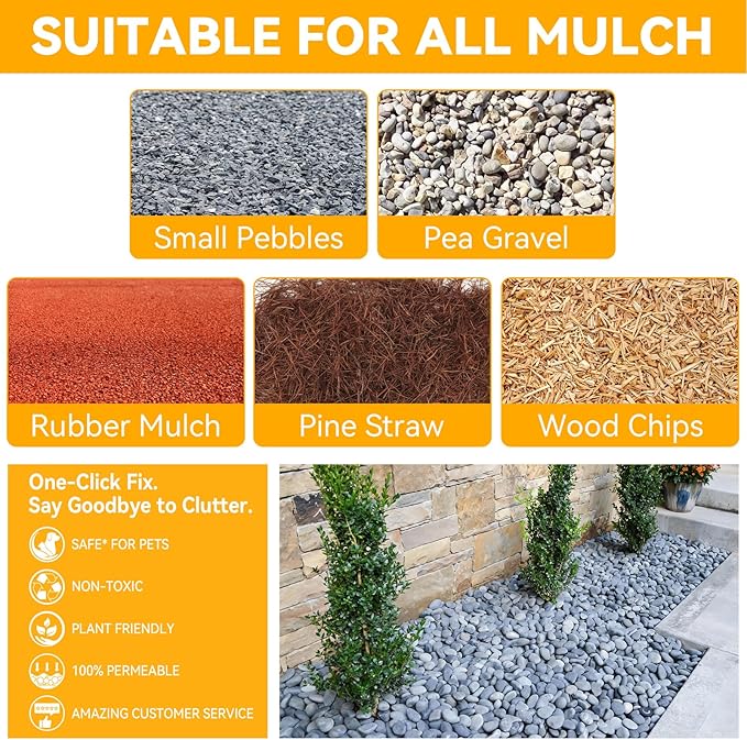 SEVGILI Mulch Glue for Landscaping, 1 Gallon Rock Glue, Long-Lasting Rock Glue for Landscaping Strong Adhesion of Pea Gravel Stabilizer Landscape, Safe for Plants Pets