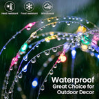 btfarm 2 Pack Solar Garden Lights Outdoor 8 Modes, 120 LED Firework Lights Solar Powered, Waterproof Twinkle Fairy Light Outside for Yard Pathway Lawn Pool Patio Christmas Decorative, Multicolor