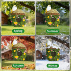 Bird Houses for Outside Bird Nesting Design Resin Birdhouse, Garden Outdoor Decor Bird House with Flower and Leaf Details, Birdhouses for Outdoors for Bluebird Finches Cardinals