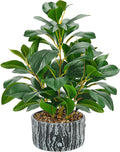 Der Rose Fake Plants Artificial Plants Indoor with Black and White Striped Pots for Room Home Bathroom Bedroom Kitchen Decor