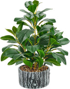 Der Rose Fake Plants Artificial Plants Indoor with Black and White Striped Pots for Room Home Bathroom Bedroom Kitchen Decor