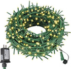 ASENEK 99FT 300 LED Christmas String Lights End-to-End Plug 8 Modes Indoor Lights with Timer, Outdoor Indoor Fairy Lights Christmas Tree Patio Garden Holiday Warm White