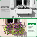 Homsunny Artificial Fake Flowers Plants UV Resistant, Faux Petunias Silk Flowers for Outdoors No Fade, Fake Outdoor Flowers for Planters Spring, Realistic Home Garden Balcony Yard Decor (Purple)