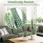 Artificial Cactus Plants - Potted Succulents in Ceramic, Faux Cacti and Succulent Decor for Home, Office Desk，Living Room-1pack