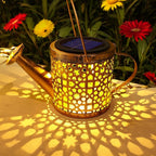 Solar Lights Outdoor Decorative, 2 Pack Metal Watering Can Lights Outdoor Waterproof, Small Patio Light Yard Lawn Pathway Decor, Gardening Gifts for Women Mom Grandma
