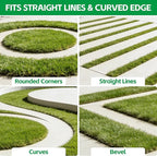 Edger Lawn Tool, 41.8” Manual Lawn Edger Tool with Ergonomic T-Grip & Wide Footplate, Metal Half Moon Grass Edgers for Garden Yard Landscaping Maintenance