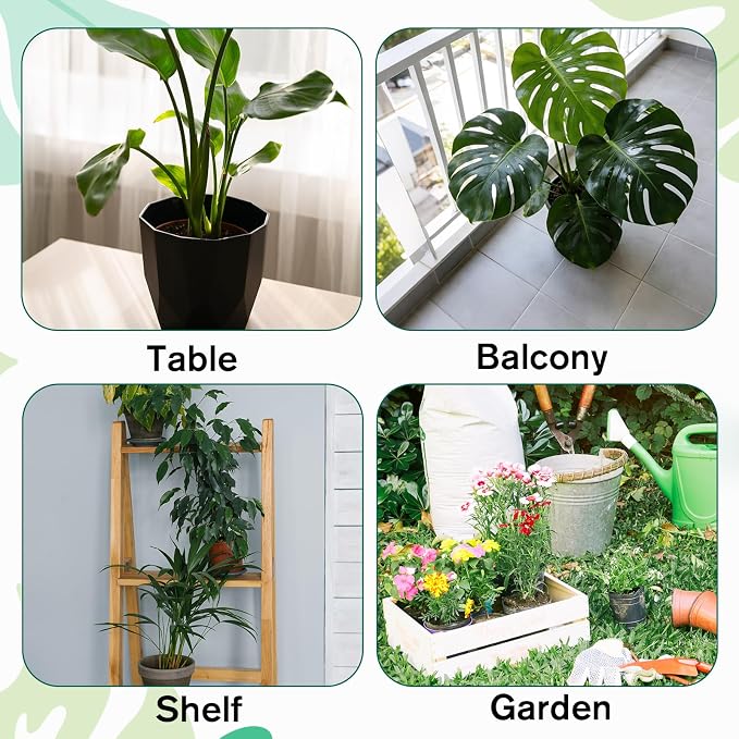 4 Pcs Iron Monstera Plant Support Monstera Trellis with Bamboo Clamp, 6.5x5.5 Inch Plant Stakes for Indoor Plants, Sturdy Metal Frame for Climbing & Thriving Growth (Gold)