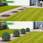 2Pcs Artificial Boxwood Topiary Ball Tree, UV Resistant Artificial Outdoor Shrubs with Spike, Decorative Evergreen Fake Topiary Bushes Plant for Front Porch Garden