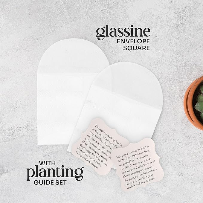 Set of 24 Purple Heart Seed Paper – Writable & Plantable Wildflower with Envelopes & Planting Guides, Mom's Gift for Mother’s Day, Use for Wedding, Baby Shower, Heart Party Favors & Easter Decorations