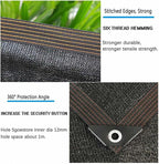 Shade Cloth for Patio Shade Sail 4m X 5m Sun Canopy Heat Insulation Shade Cloth, Tear Resistance, 90% Shade Sail Shade Netting for Plants, Greenhouses, Patios,black-6x7m
