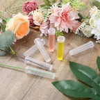 300 Pack Flower Water Tubes 3 Inch Reusable Plastic Vials for Flower Arrangements Floral Tubes with Cover Fresh Florist Supplies for Decoration Arrangement Preserving(Clear)