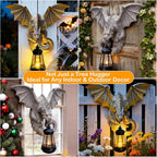Dragon Tree Hugger Garden Statue - Resin Dragon Figurine Wall Hanger Sculptures Decor with Solar Lantern Lights, Outdoor Waterproof for Balcony Wall Porch Yard, Gifts for Mom Women Mother's Day
