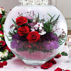 Fiora Flower | Long Lasting Real Roses in a Sealed Vase | Lasts up to 5 Years | Unique Present Gift (Enigma)