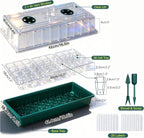 Beginner-Friendly Seed Starter Kit with Grow Light, Indoor Germination System for Faster Sprouting & Healthy Seedlings, Adjustable Humidity Dome for Herbs, Vegetables & Flowers, 72 Cells