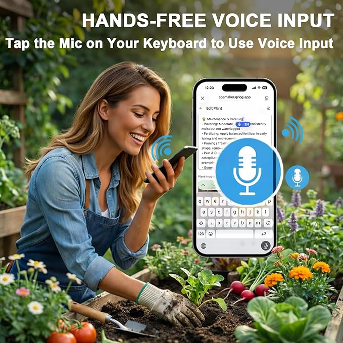 QR Plant Labels, Scan-to-Record Plant Care Tracker, 304 Stainless Steel Outdoor Waterproof Garden Tags Markers for Seeds and Herbs, 10 pcs