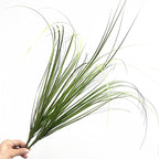 Artificial Shrubs Bushes Fake Plastic Tall Wheat Grass 16 Bundles, Faux Greenery Plants for Indoor Outdoor Décor Home Garden Verandah Kitchen Office Wedding Christmas DIY Decoration Green Leaves 16p
