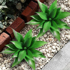 Ttranewsoo Fake Plants Artificial Agave Plants,Large UV Resistant Fake Agave Planters for Indoor and Outdoor Decorating Tropical Plant Succulents Greenery Indoor Decor((2Pack Light Green) 13.8"