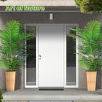 KOL 6ft 2-Pack Artificial Areca Palm Plant in Pot, Fake Tropical Cane Palm Silk Tree Indoor Outdoor, Dypsis Lutescens Plants, 70in Lifelike Faux Silk Plant Home Garden Decoration, Housewarming Gift