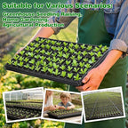 72-Cell Seed Trays with Drainage Trays-10 Sets 20 Packs-1020 Durable Plastic Plant Tray for Seed Germination（21x11x1.81 in）