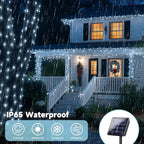 Extra-Long 144FT Solar String Lights Outdoor, 2 Pack 400LED Solar Fairy Lights for Outside Waterproof, Silver Wire 8 Lighting Modes Solar Twinkle Lights for Tree Garden Party Xmas Decor (Cool White)