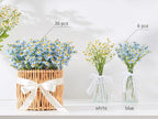 Small Artificial Blue Daisy Flowers - 2 Bouquets (12 Stems), 10 Inch Fake Daisies for Spring Home Decor, Wedding, Party, Table Centerpiece (Vase Not Included)