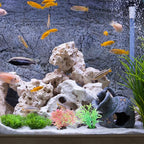 Ipetboom 20pcs Fish Tank Decorations Set Aquarium Plants, Colorful Artificial Decor - Mini Plastic Water Plants Grass Accessories for Beta Goldfish Turtle, Random Color