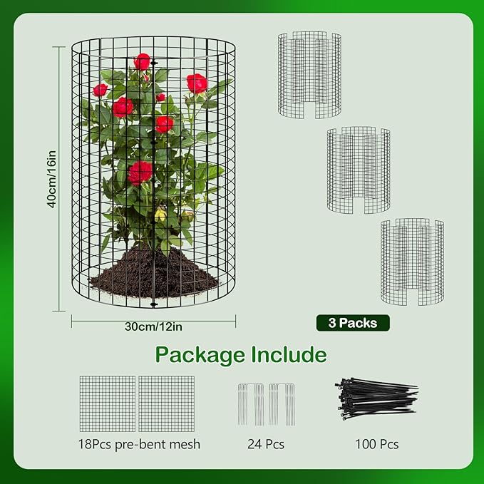 Round Plant Protector from Animals (3PACK-12 * 12inch)