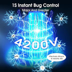 Solar Bug Zapper Outdoor, Powerful 4200V Electric Mosquito Zapper with Upgraded Mosquito Attraction Light, Auto On/Off, IPX6 Waterproof Insect Zapper for Patio, Garden & Camping