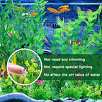 QUOZUO Fish Tank Plants, 20pcs Aquarium Decor Green Plants Artificial Aquarium Decorations Plant, Fish Tank Accessories for Household and Office Aquarium Simulation, Small to Large