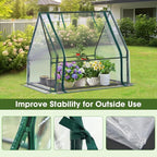 Outdoor Greenhouse with Screen Door,Outside Heavy Duty Walk in Green House for Garden Plants UV Protection Thermostatic Waterproof (Green, 35x35x36 Inch)