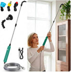 High Reach Plant Waterer USB-C Rechargeable Cordless, Garden Hose Sprayer Wand with Telescopic (34 In),One-Touch Electric Gardening Tools Watering Wand, For High Hanging Plants Watering Devices