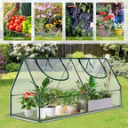 Outdoor Greenhouse with Screen Door,Outside Heavy Duty Walk in Green House for Garden Plants UV Protection Thermostatic Waterproof (Green, 47x23x23 Inch)