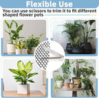 10 PCS Plant Pot Cover, 11.8 Inch Plant Soil Covering, Pot Grids for Indoor Plants, Cuttable Plant Pot Soil Covers with 30 Metal Nails