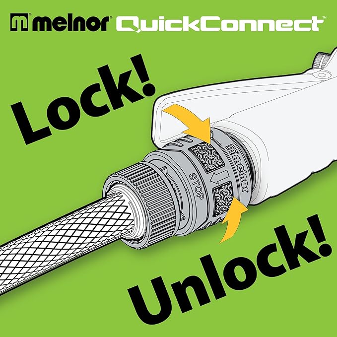 Melnor 65175AMZ 6 Piece Quick Connect Starter Set Connector Bundle, Product Adapter, Product End Connector, Black, Grey