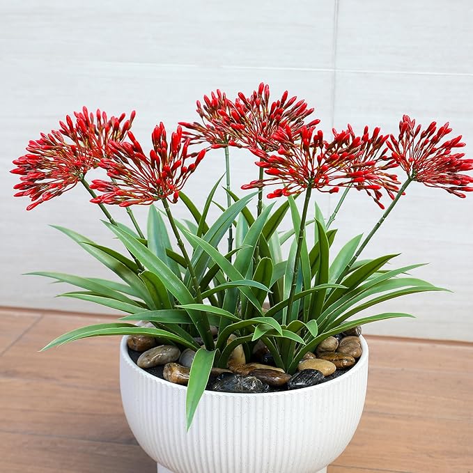 Artificial Flowers for Outdoors 18.9 in Large Fake Plants Outdoor Flower Spring Summer Decoration Outside for Front Porch Garden Window Box