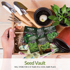 Leafy Greens Seeds Variety Pack – 5 Heirlooms: Viroflay Spinach, Arugula, Lacinato Kale, Salad Bowl Lettuce & Rainbow Swiss Chard – Cool Season Garden Collection - Survival Garden Seeds