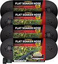4 Pack Flat Soaker Hose 10FT for Garden Beds,Short Soaker Hose for Efficient & Effective Watering of Plants – Short Irrigation Drip Hose Easy to Install (10FT 4Pack)