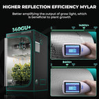 MARS HYDRO 2x4 Smart Grow Tent Kit with WiFi-Integrated Controller 43,300W TSL2000 LED Programmable&Dimmable Grow Light,48"x24"x71" 1680D High Reflective Mylar,4inch Automatic Ventilation System