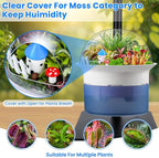 Large Plant Venus Fly Trap Terrarium Kit with Grow Light Timer&Metal Stand, African Violet Pots Self Watering Planter for Herbs,Carnivorous Plants,Gardening for Mom Garden Lover