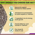DUSPRO Recycle 2QRT Pre-Mixed House Plant Soil Aroid Potting Mix 7-in-1 with Coco Coir, Peat Moss, Perlite, Worm Casting, Pumice, Pine Bark & Gypsum, Tropical Potting Mix for Indoor Plants, Herbs